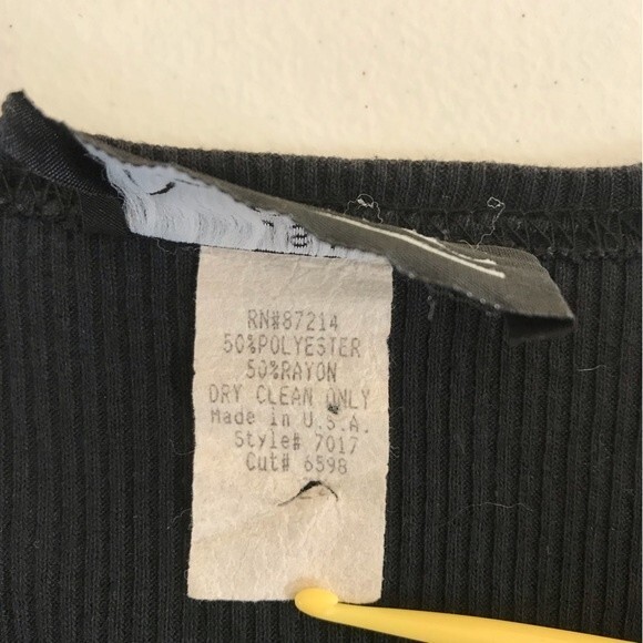 Vintage In Sync Black Ribbed Knit Drop Waist Red Tartan Plaid Dress Women's 24 - Picture 11 of 13